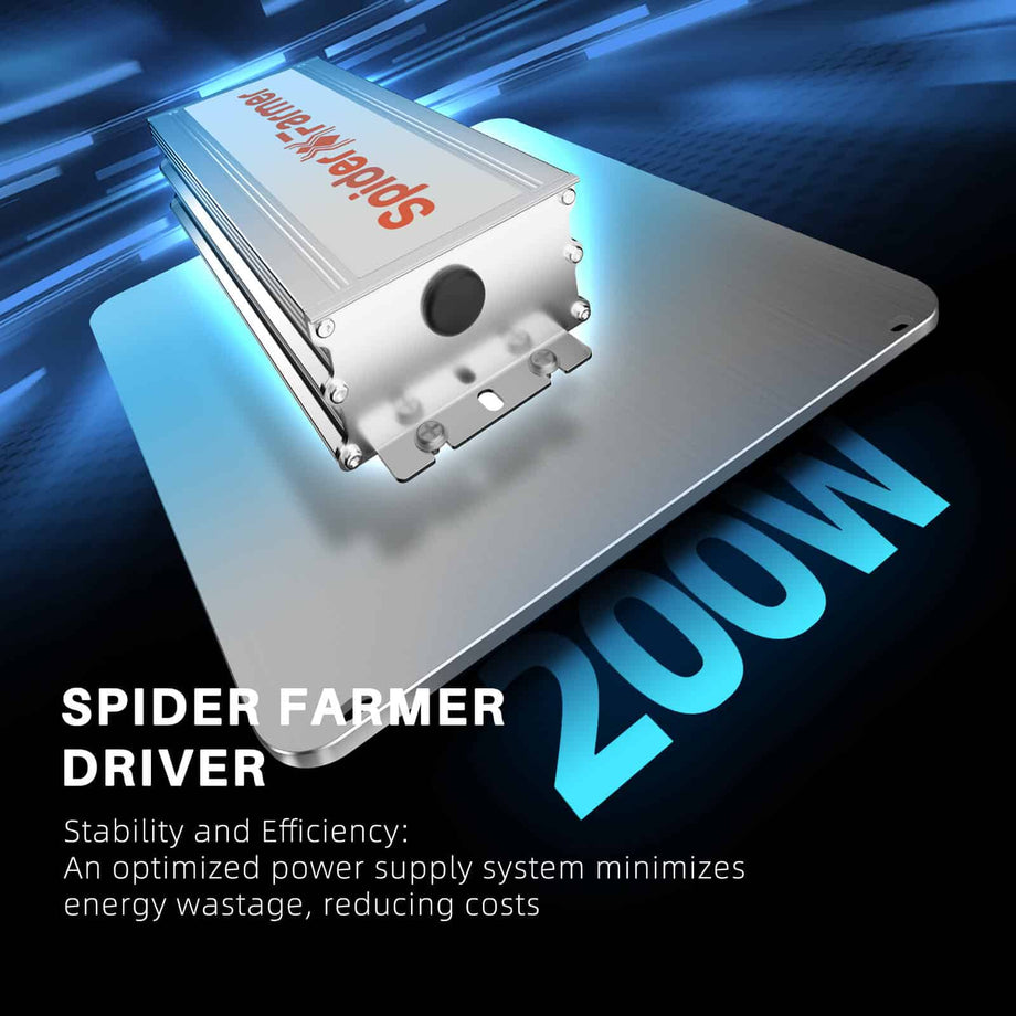 Spider Farmer® SF2000 LED 200W Cover 60cmx120cm Samsung LM301H EVO Chips  Grow Light