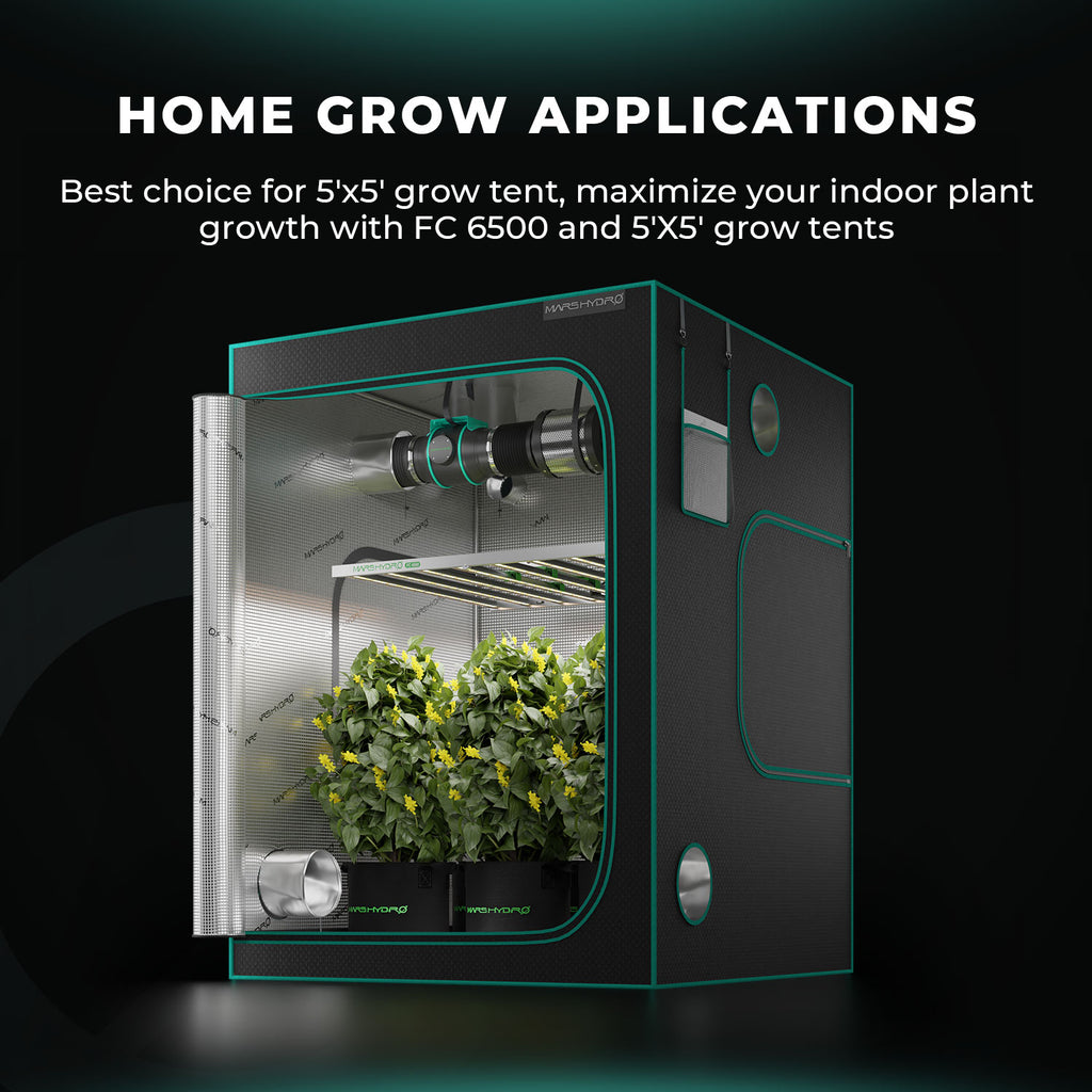 Mars Hydro Smart FC 6500-EVO Samsung LM301H EVO LED Grow Lights Grow Applications For Indoor Plants