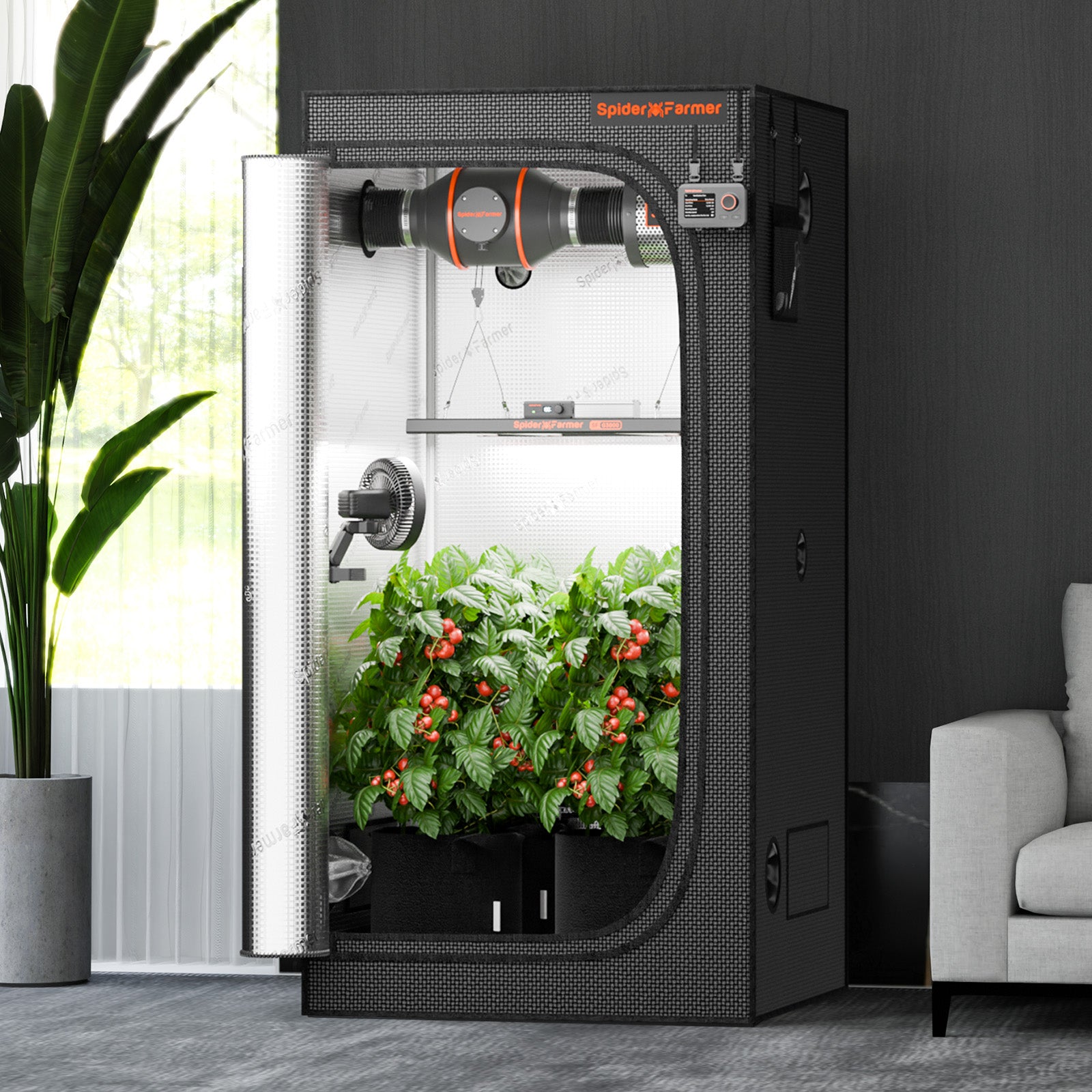 Upgraded Spider Farmer 100x100x200cm Indoor Grow Tent 1680D – fastgrowstore