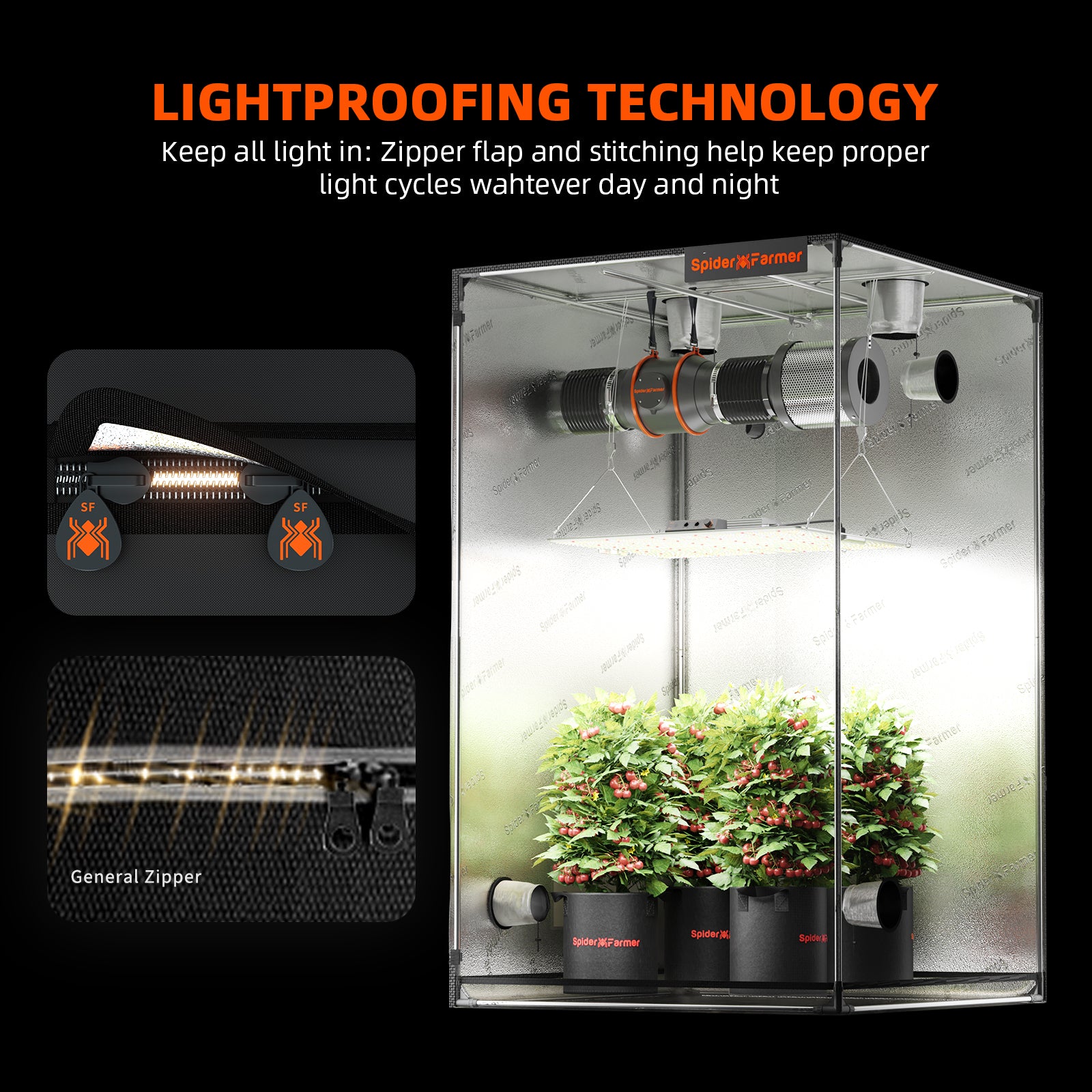 complete grow tent kit 2025 Spider Farmer® SF2000 120x60x180cm Complete Grow Tent Kits – fastgrowstore