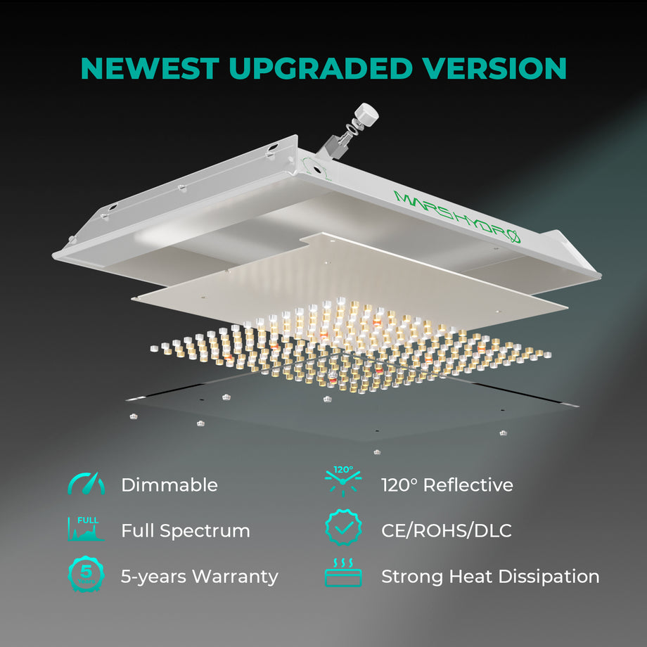 Mars Hydro TS 600 100W LED Full Grow Kits + Tent + Fan Carbon