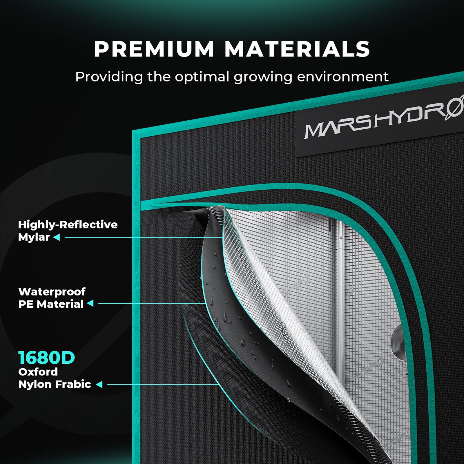 mars hydro tent Mars Hydro 150x150x200cm Indoor Grow Tent – fastgrowstore