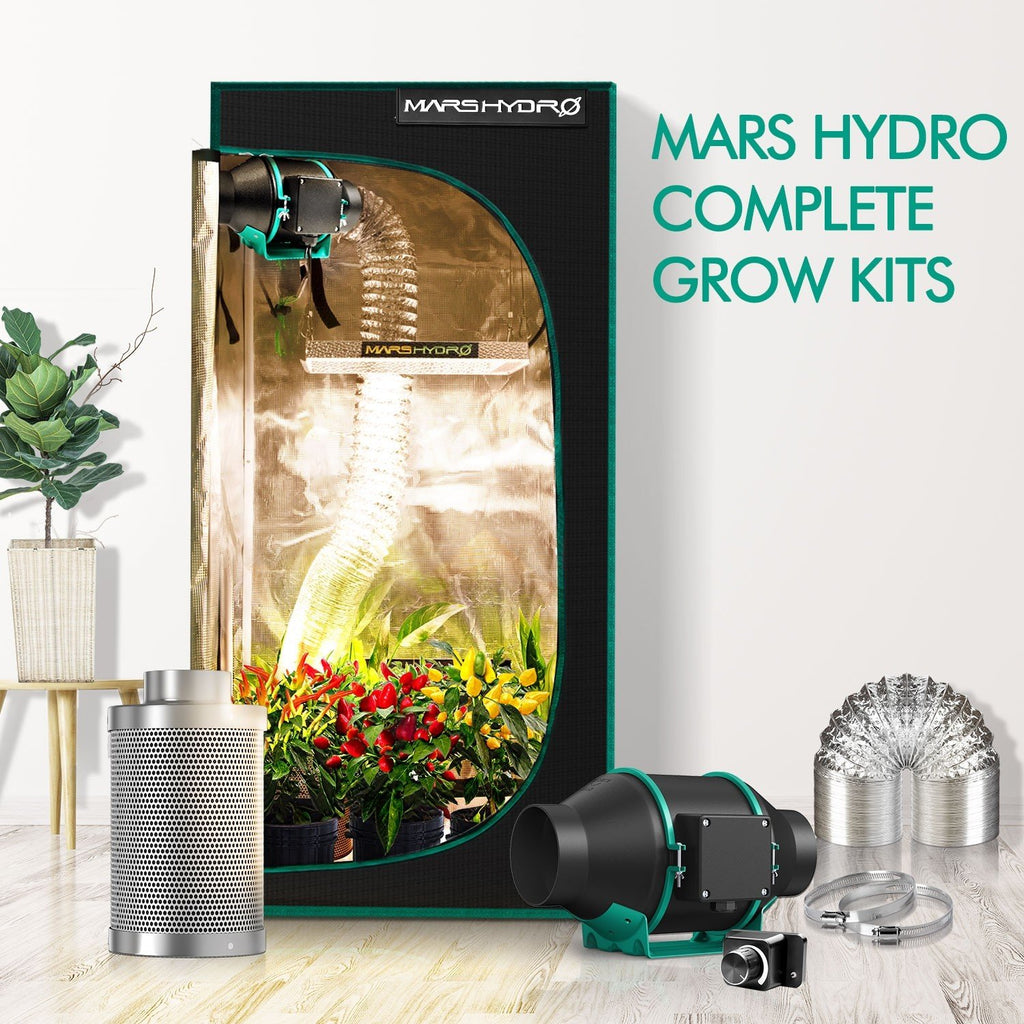 MARS HYDRO TS 600 LED GROW LIGHT + 2'X2'(60X60CM) INDOOR COMPLETE GROW TENT KITS